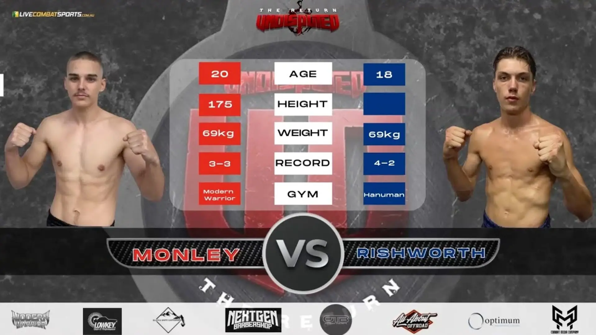 Cooper Monley vs Jak Rishworth
