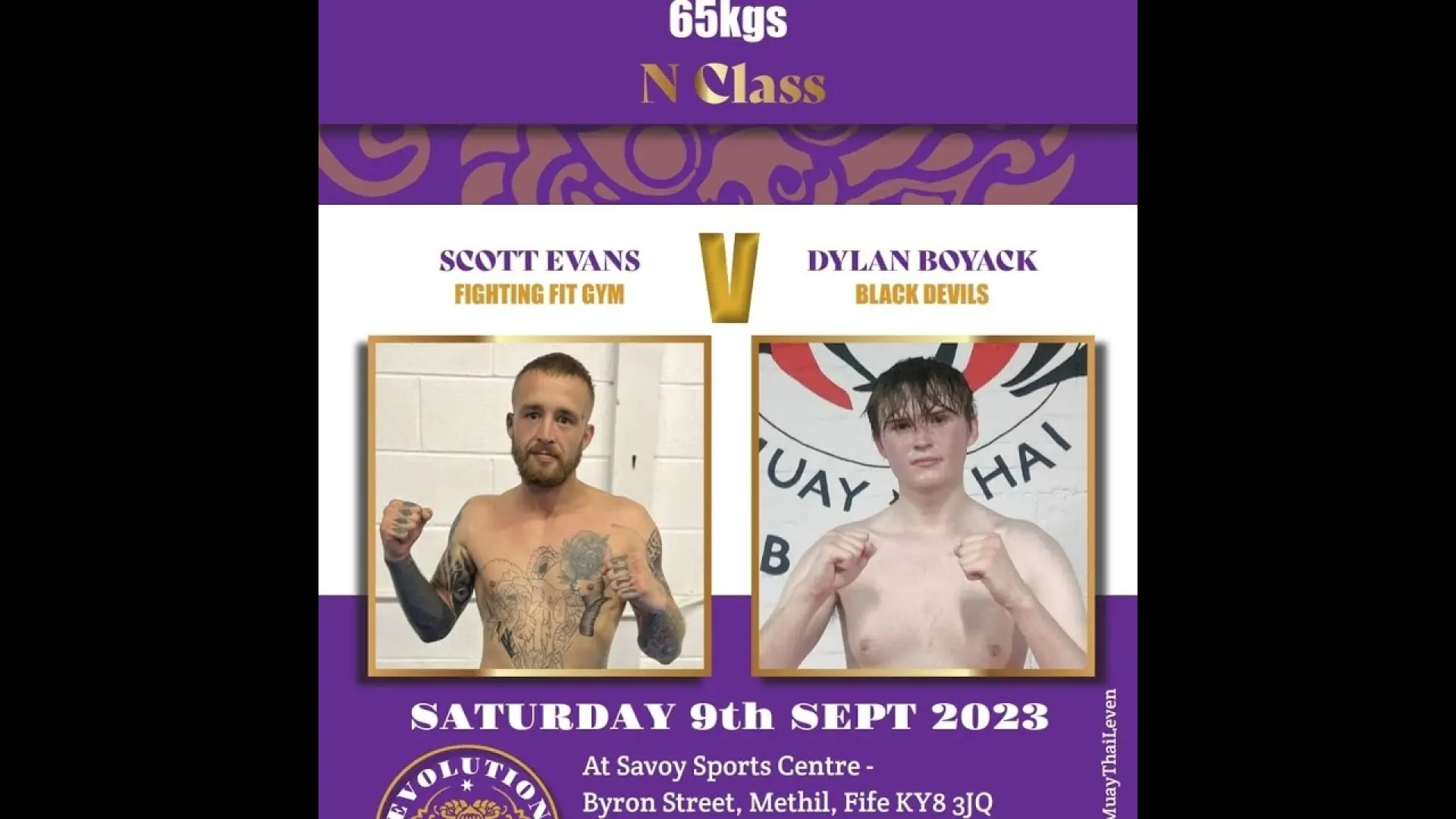 Scott Evans vs Dylan Boyack