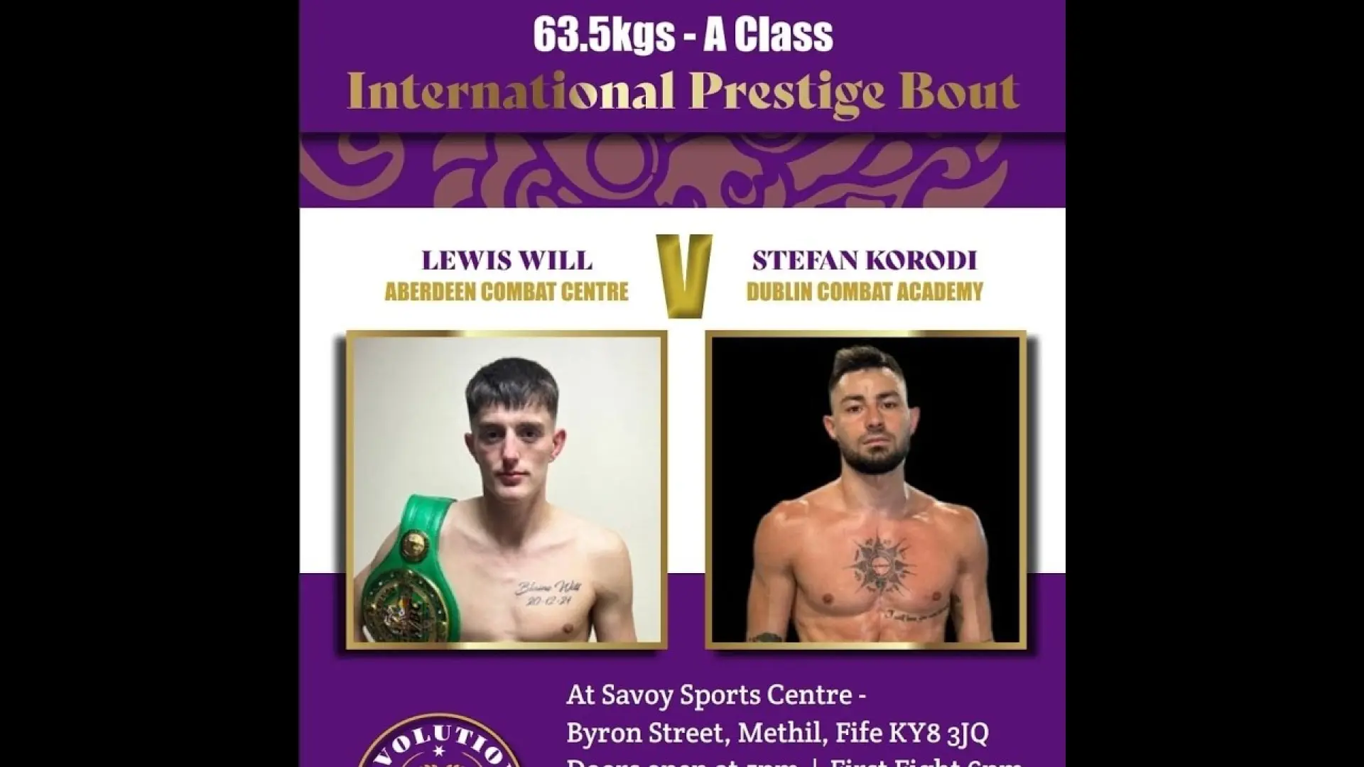 Lewis Will vs Stefan Korodi