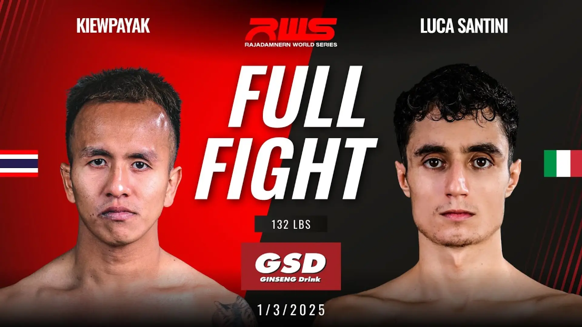 Kiewpayak Jitmuangnon vs Luca Santini