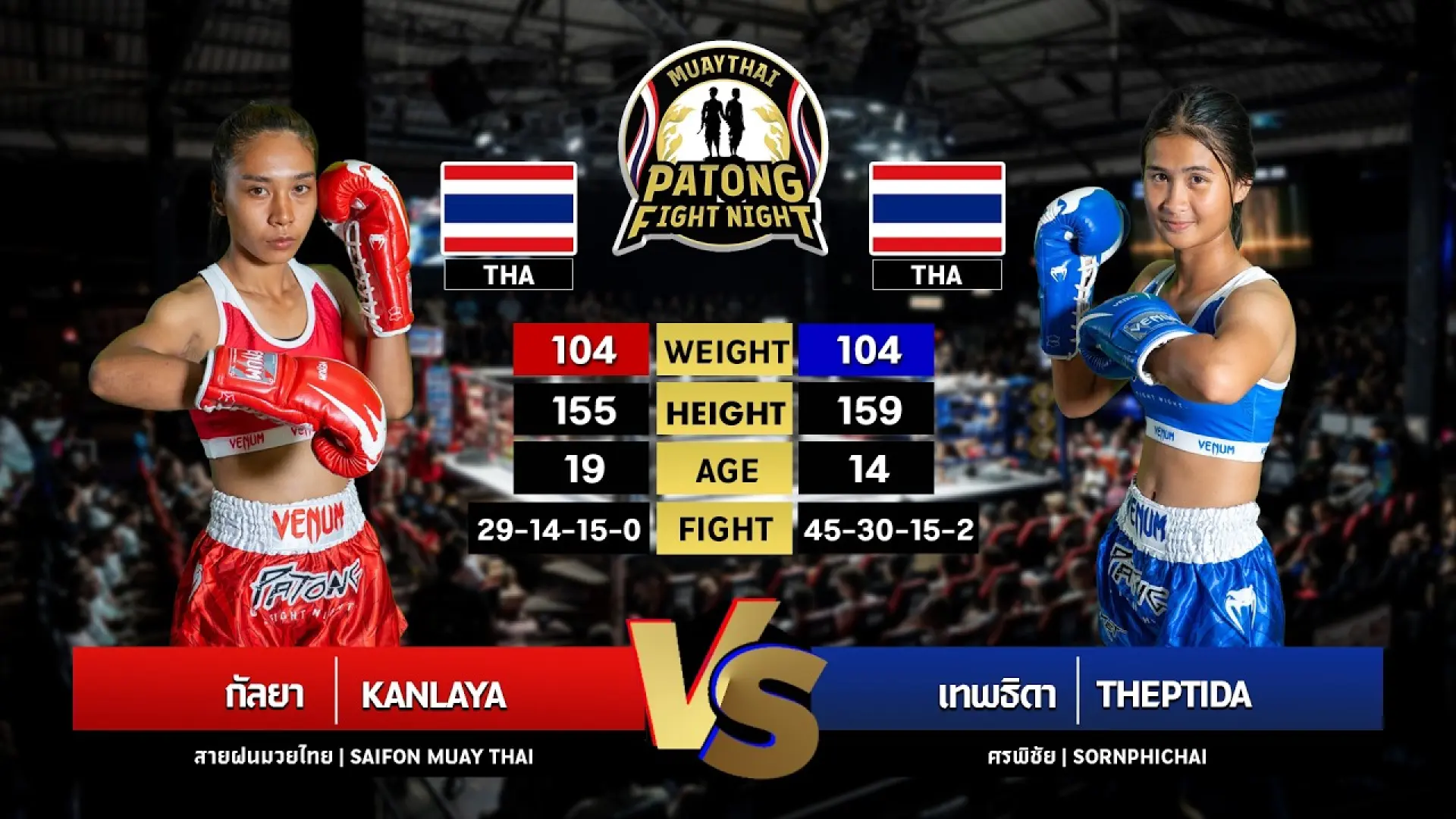 Kanlaya Saifon MuayThai vs Theptida Sornphichai