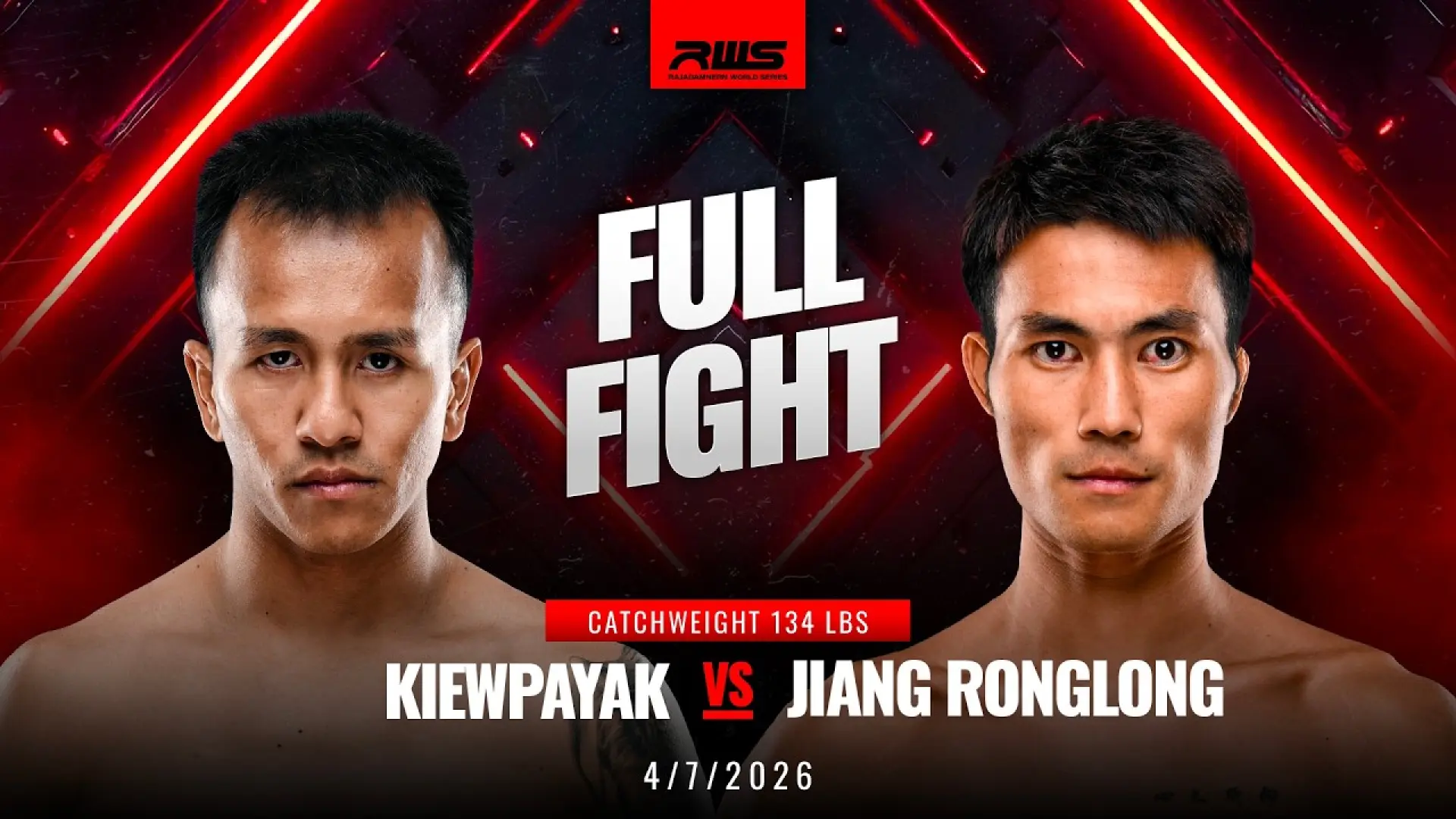 Kiewpayak Jitmuangnon vs Jiang Ronglong
