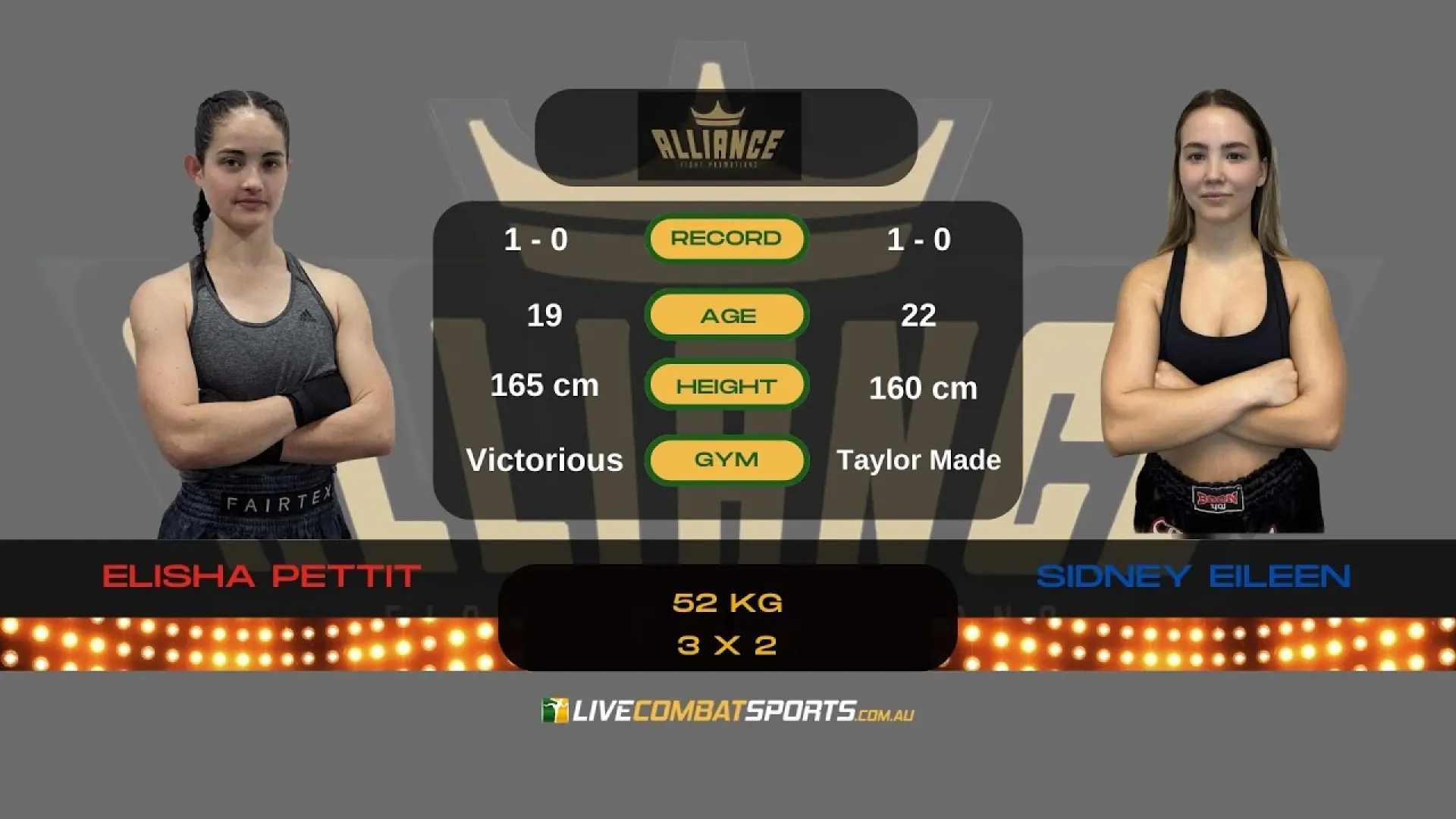 Elisha Pettit vs Sidney Eileen