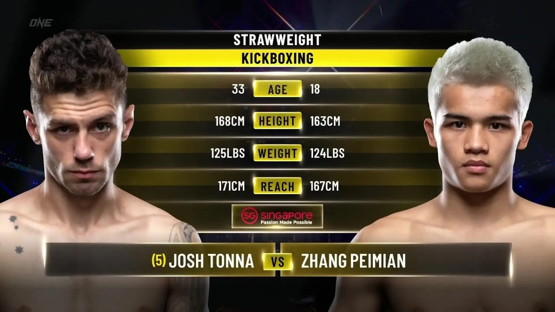 Josh Tonna vs Zhang Peimian