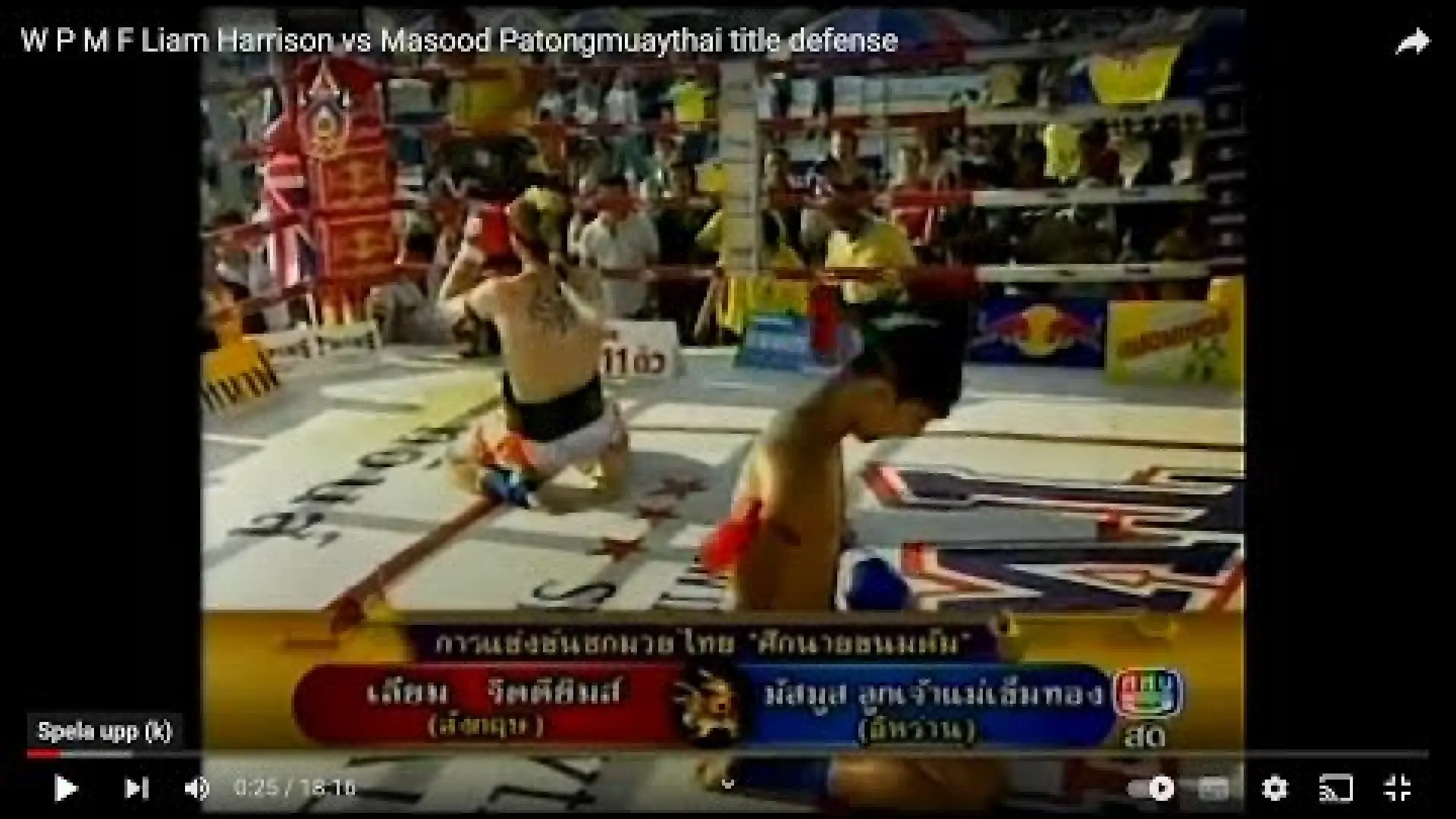 Liam Harrison vs Masod Patongmuaythai (Fight Video)