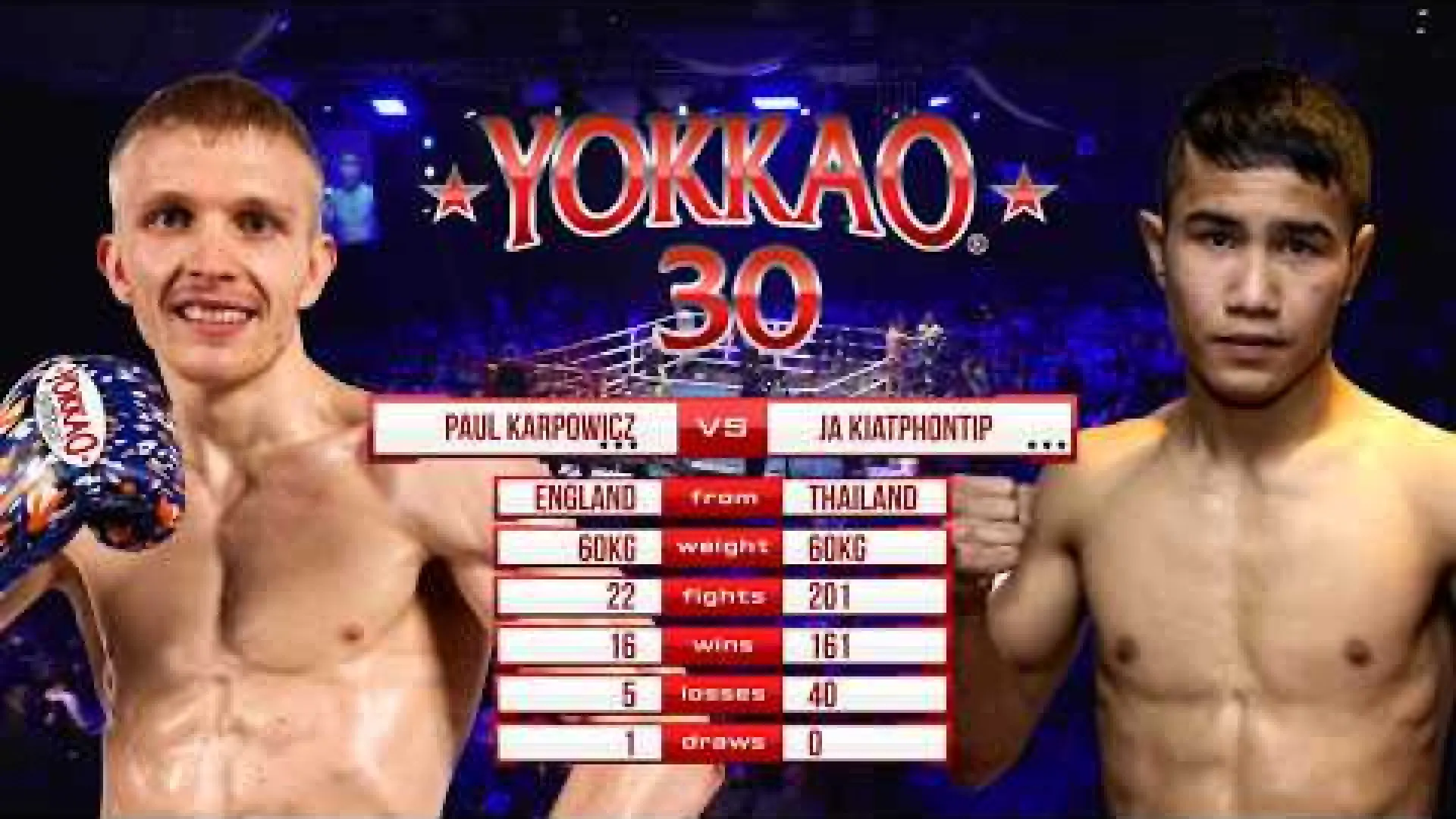 Paul Karpowicz vs Ja Kiatphontip (Fight Video)