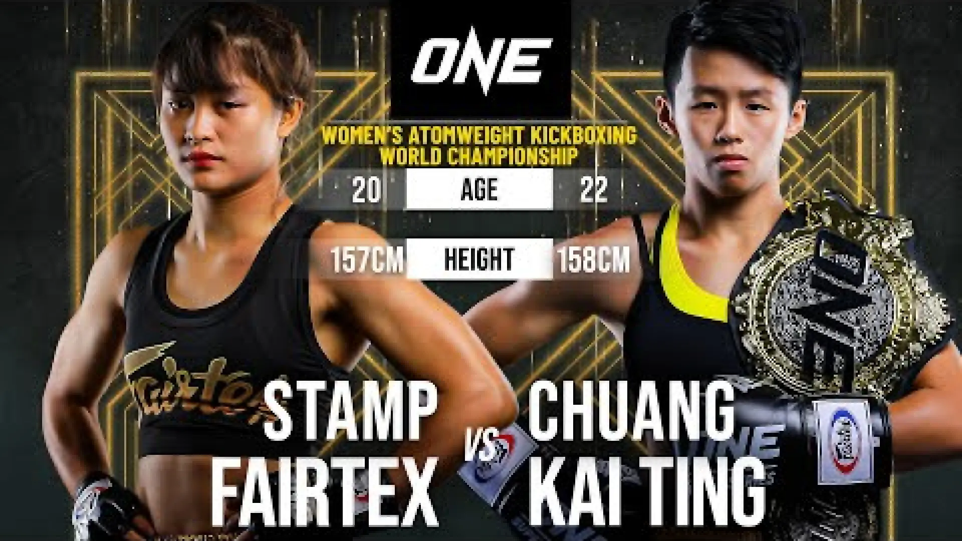 Stamp Fairtex vs Kai Ting Chuang (Fight Video)