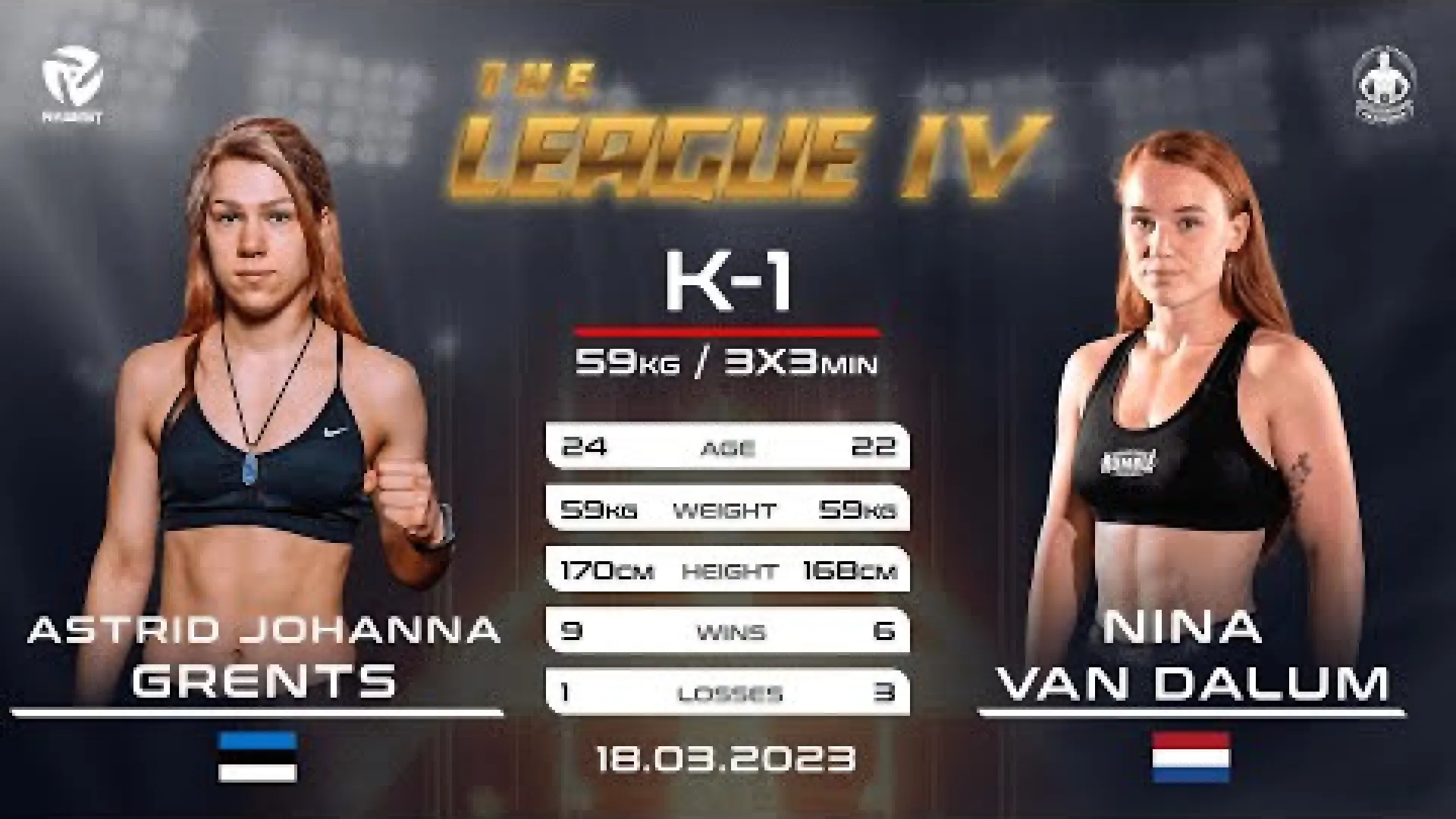 Nina van Dalum vs Astrid Johanna Grents (Fight Video)