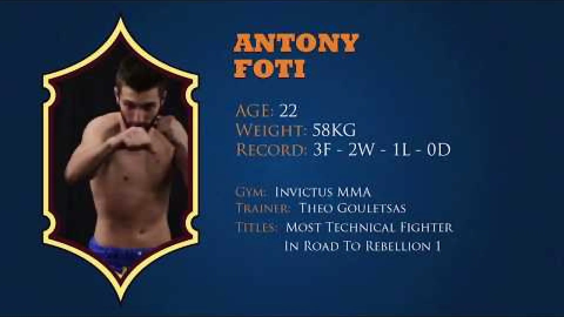 Dale Thomas vs Antony Foti (Fight Video)