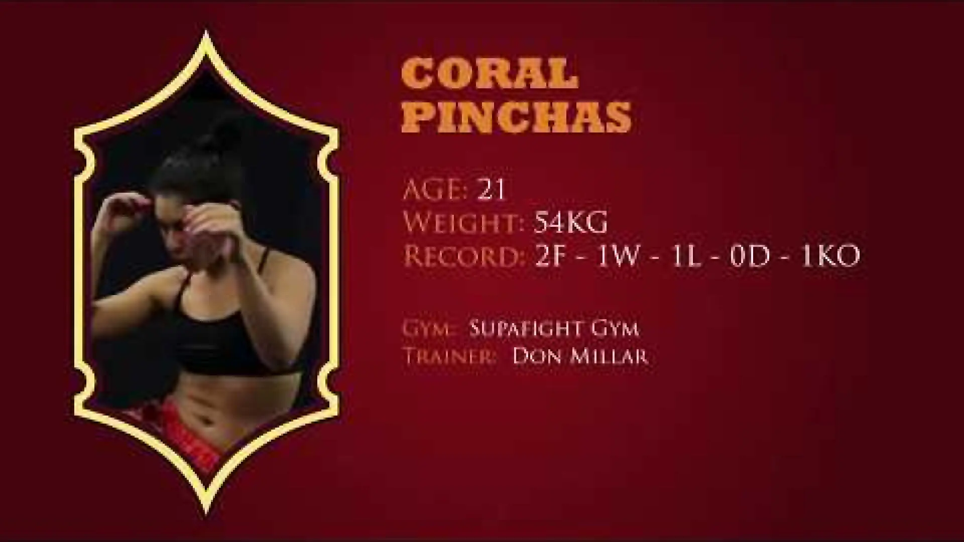 Coral Pinchas vs Natalie Edwards (Fight Video)