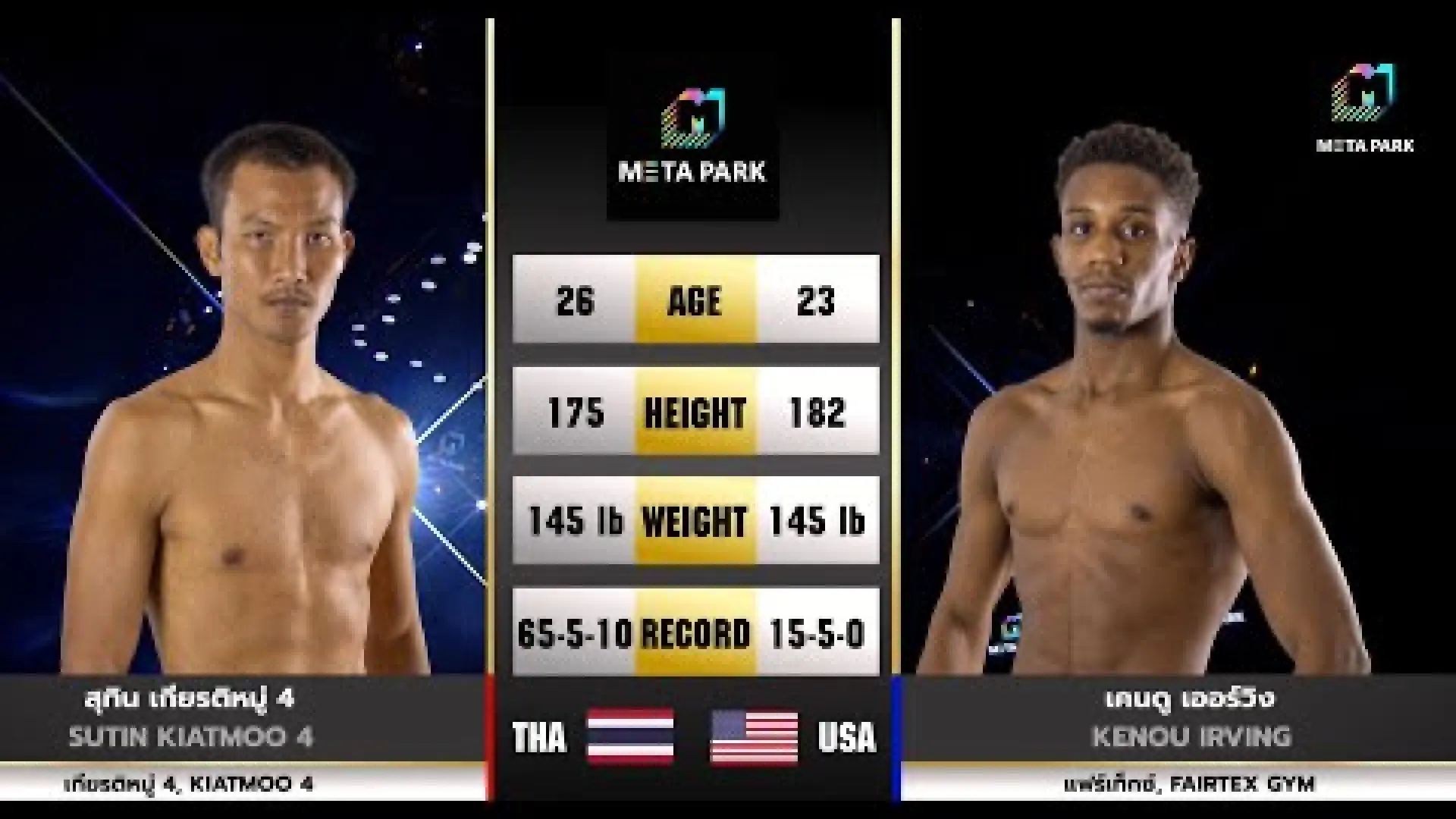 Sutin Kiatmoo4 vs Kendu Irving (Fight Video)