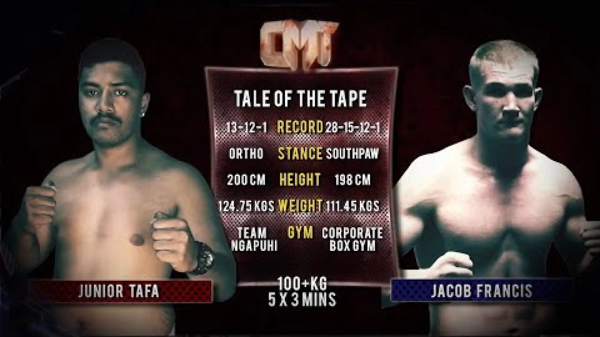 Junior Tafa vs Jacob Francis (Fight Video)