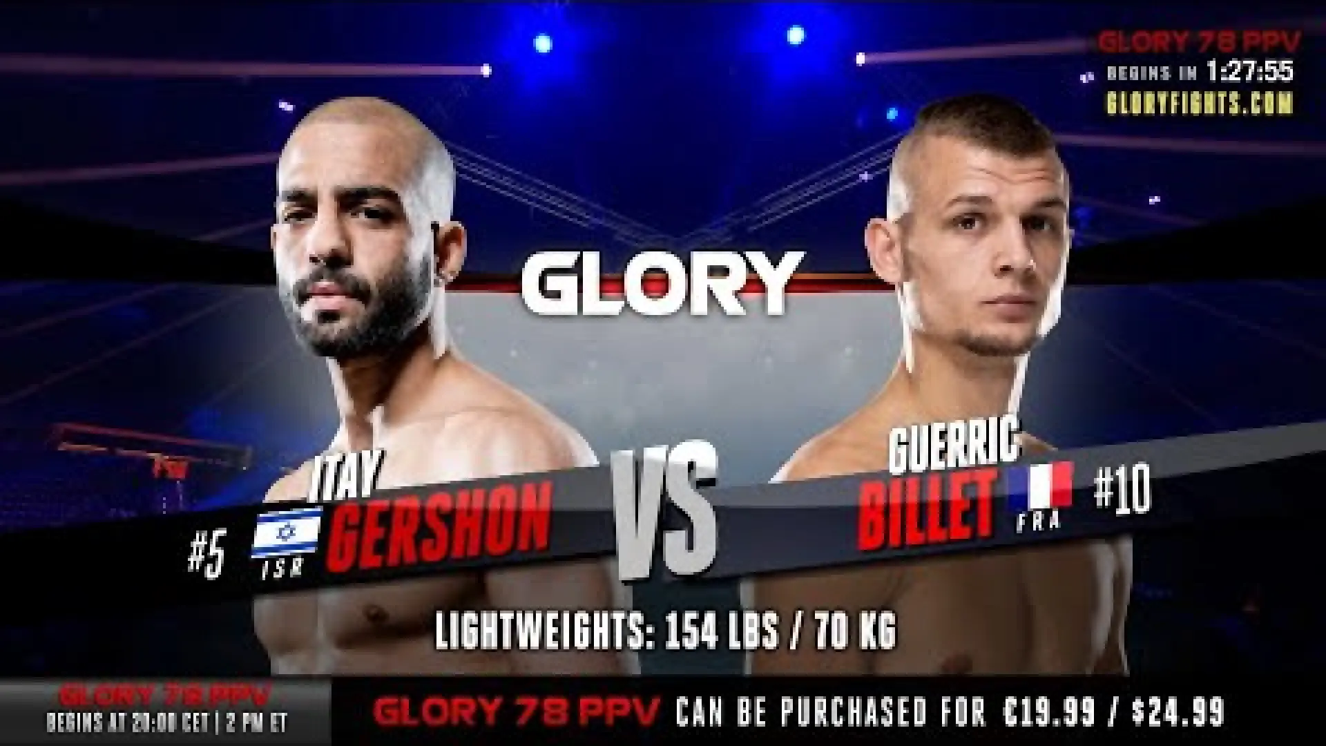 Itay Gershon vs Guerric Billet (Fight Video)