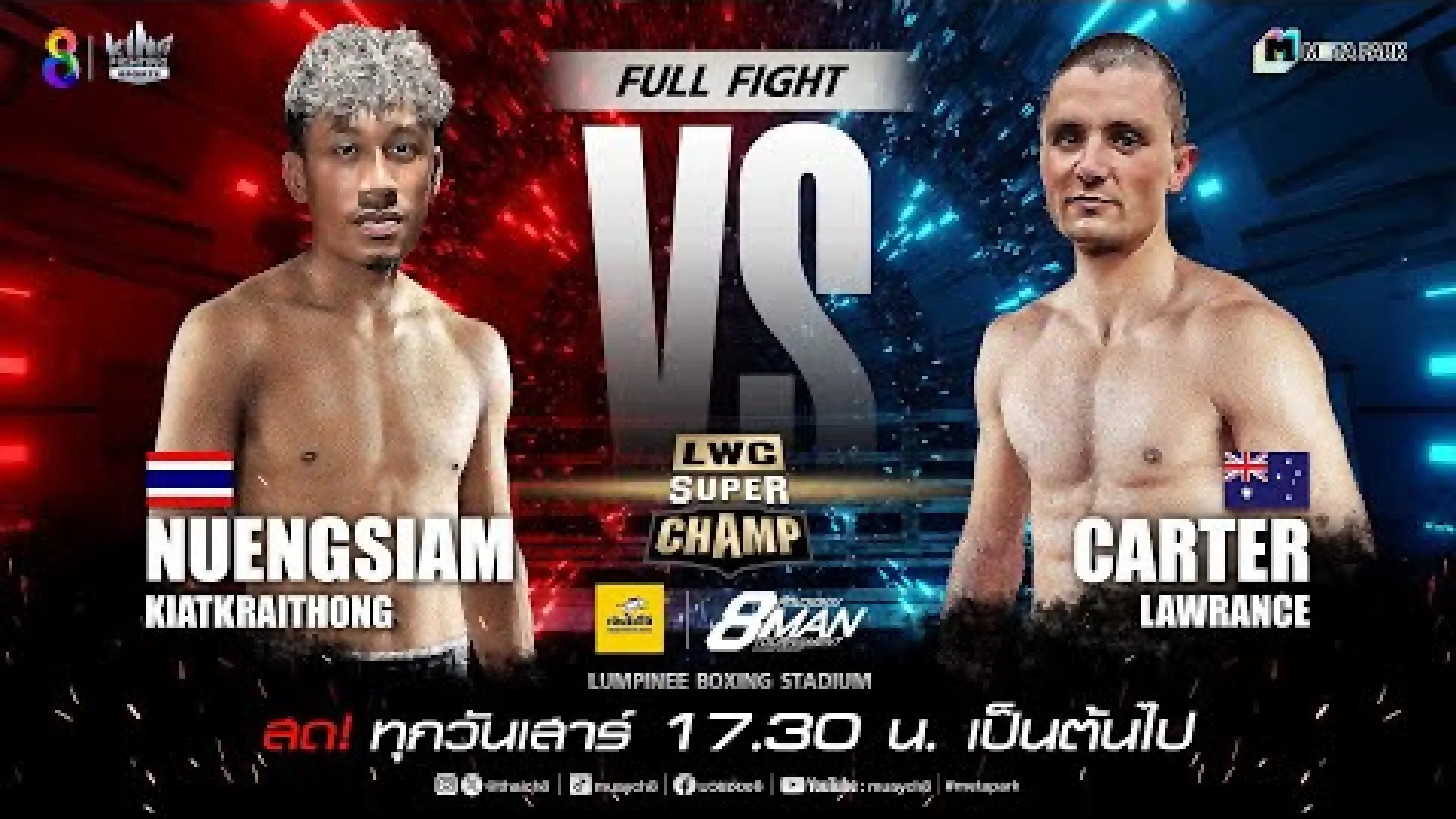 NuengSiam Kiatkraithong vs Carter Lawrance (Fight Video)