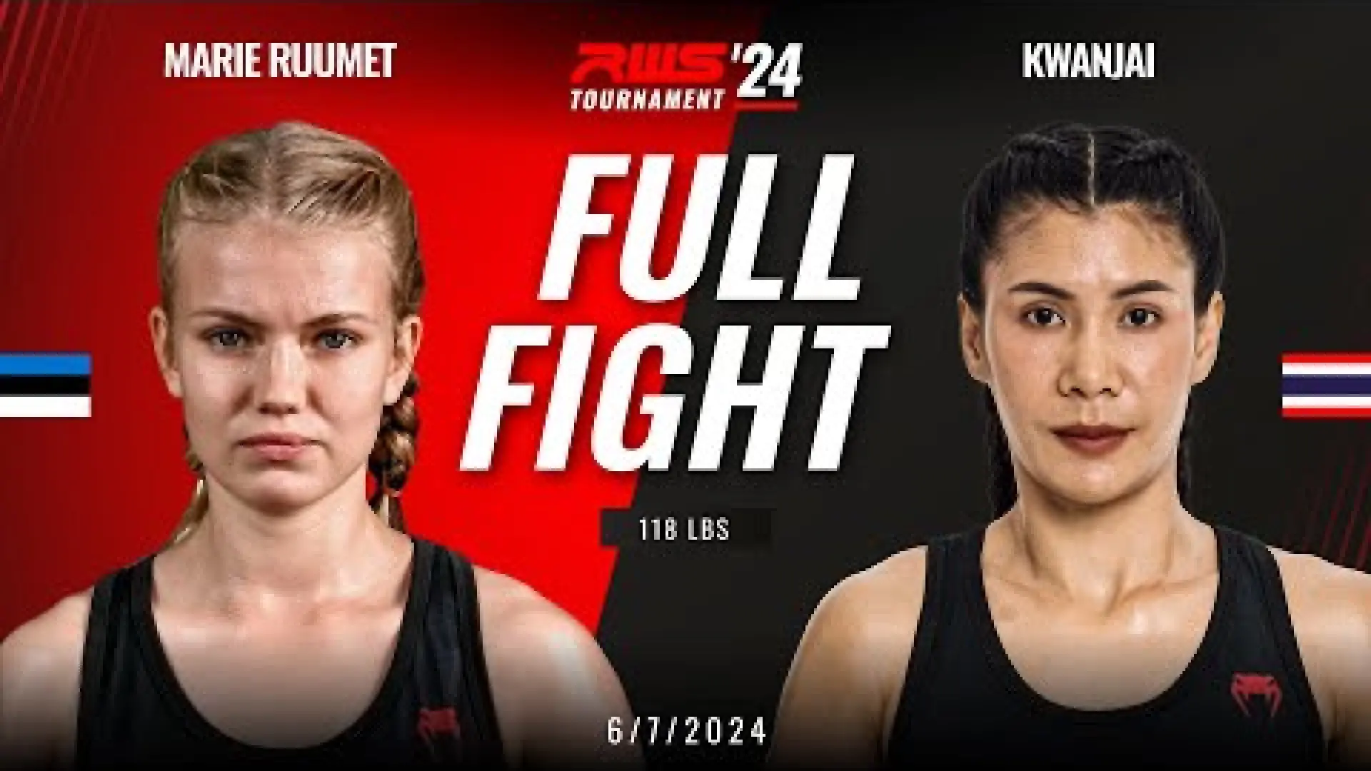 Marie Ruumet vs Kwanjai KwanjaiMuayThaiGym (Fight Video)