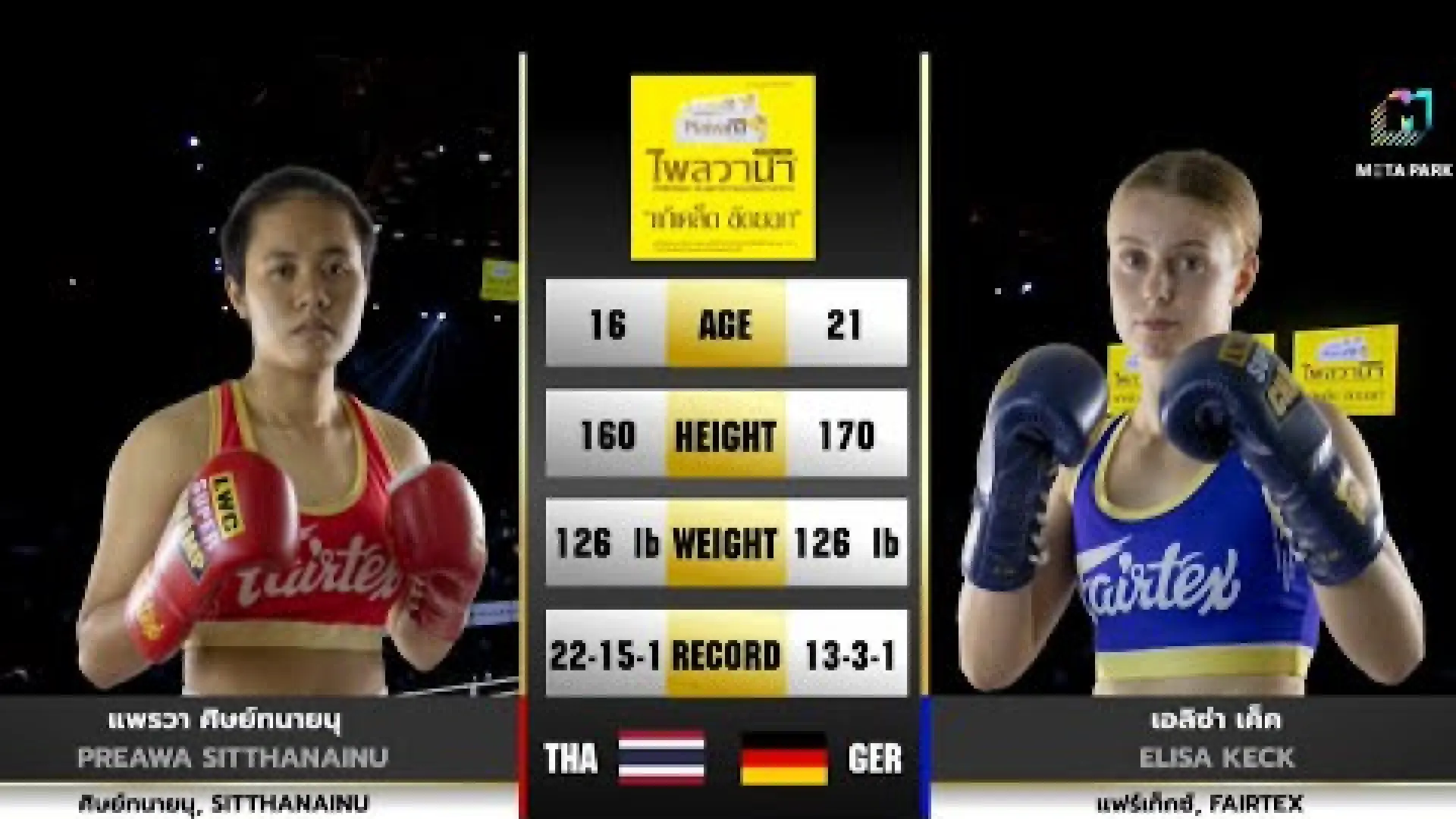 Praewa Sittanainu vs Elisa Keck (Fight Video)