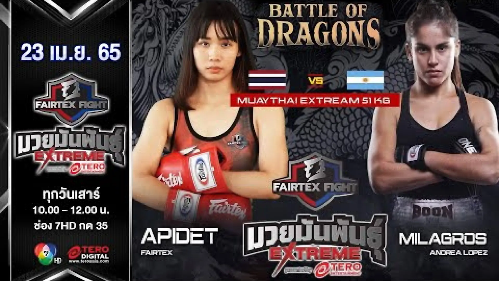 Apidet Fairtex vs Milagros Lopez (Fight Video)