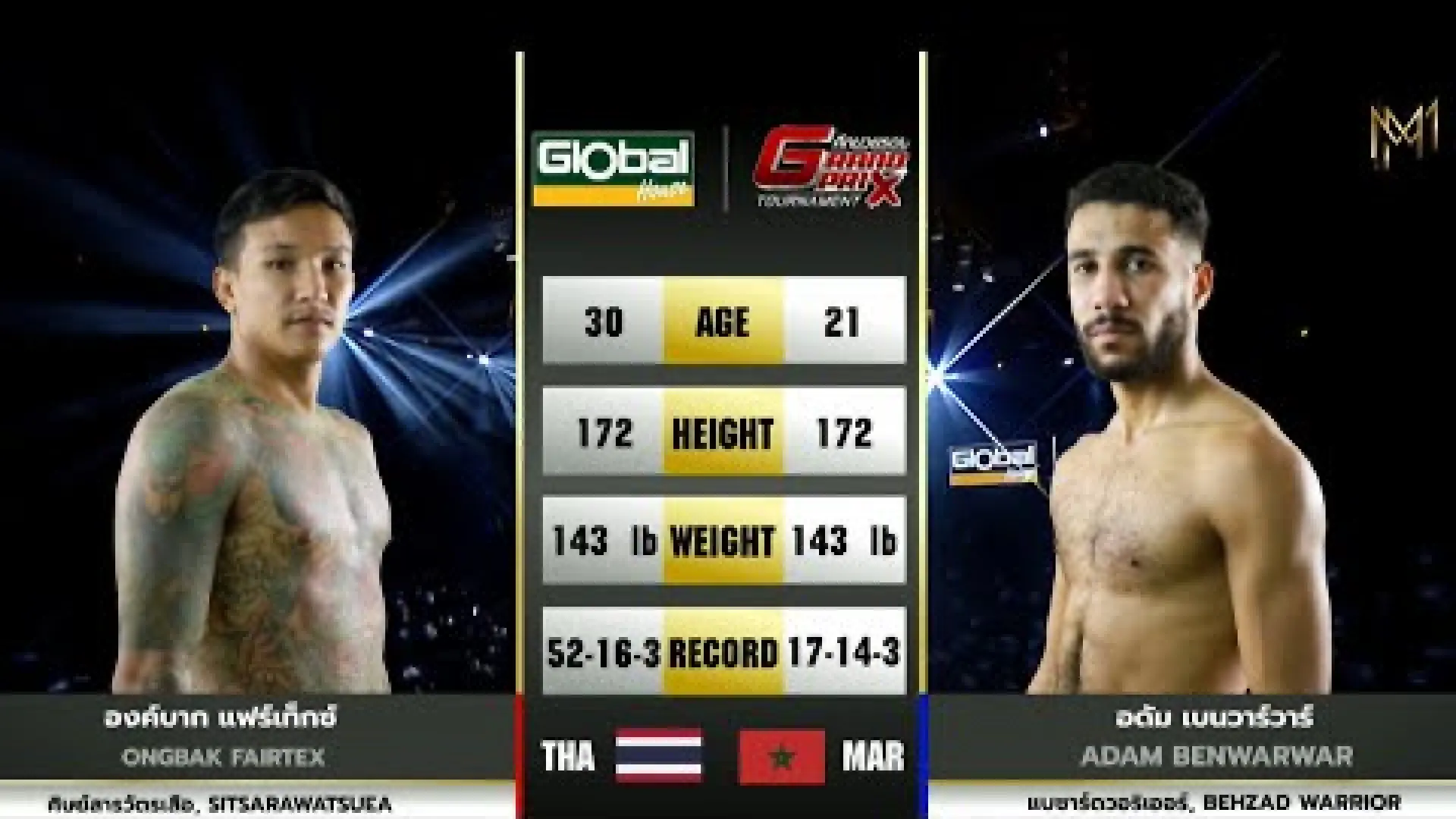 Ongbak Fairtex vs Adam Benwarwar (Fight Video)
