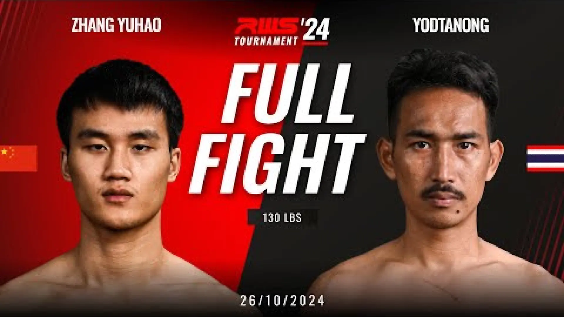 Zhang Yuhao vs Yodtanong Petchwanglang (Fight Video)