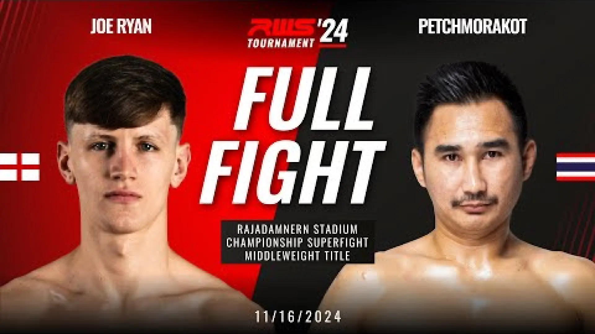 Joe Ryan vs Petchmorakot Petchyindee (Fight Video)